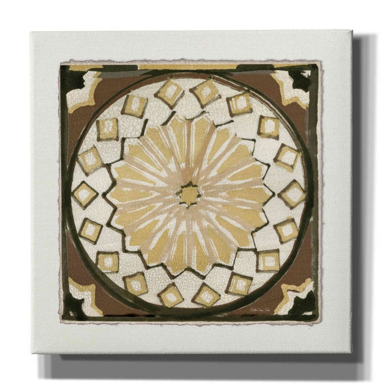 Moroccan Tile Pattern IV by Stellar Design Studio – Wrapped Canvas Painting Bungalow Rose Size: 12″ H x 12″ W x 0.75″ D