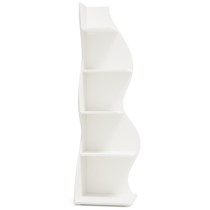 Arhab Corner Bookcase Millwood Pines Color: White