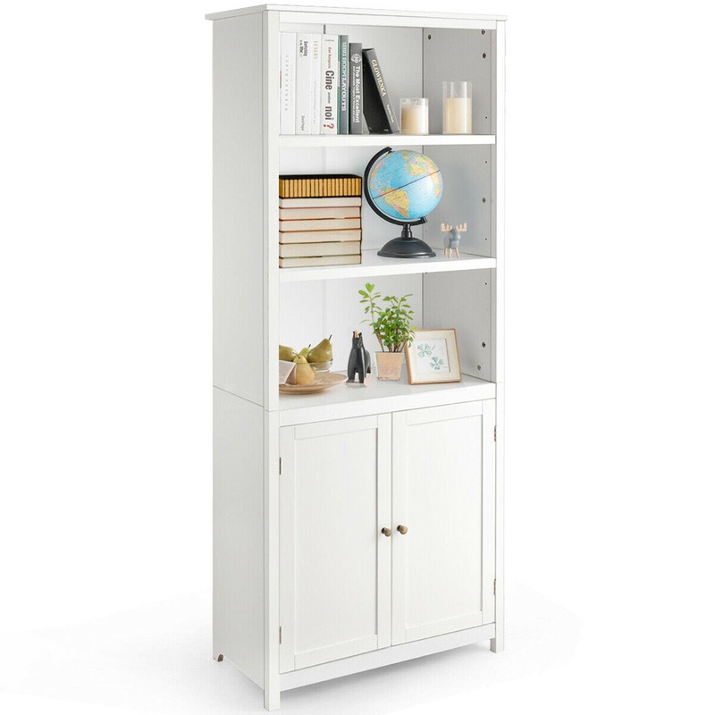 Aydan 71.5″ H x 29″ W Standard Bookcase Three Posts Color: White