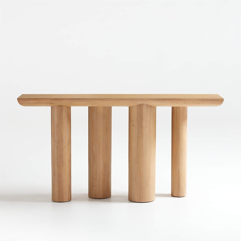 Bomen Natural Oak Wood Console Table
