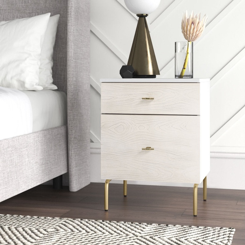 Linaris 2 – Drawer Nightstand Ivy Bronx Color: White