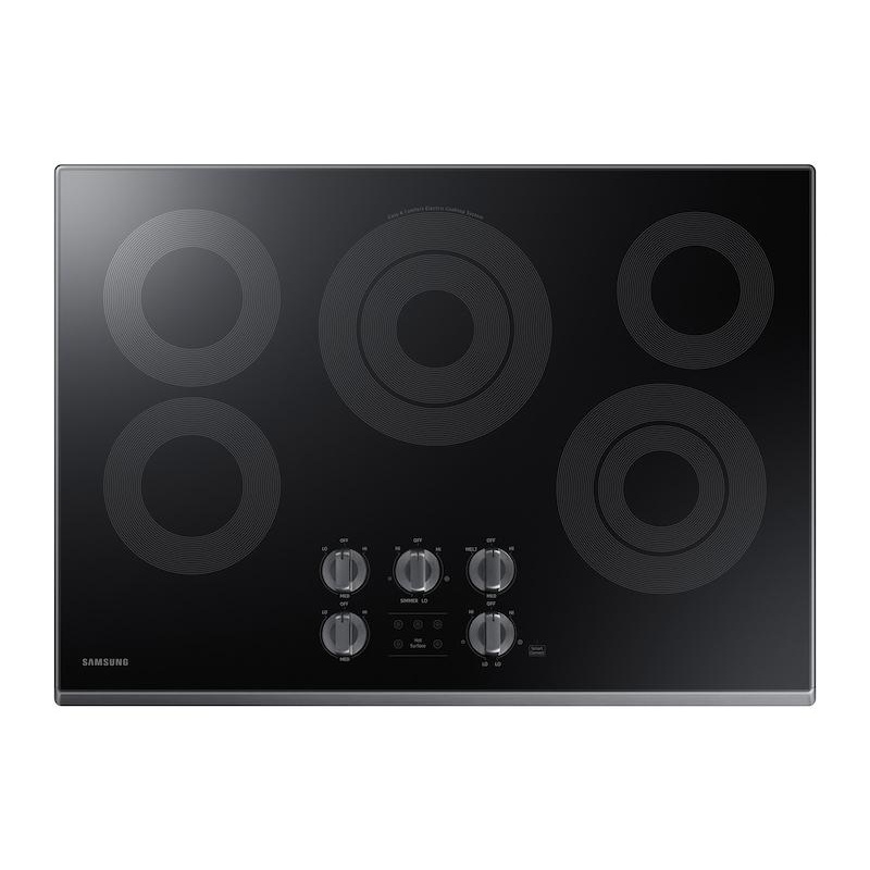 Samsung NZ30K6330RG 30″ Smart Electric Cooktop in Black Stainless Steel
