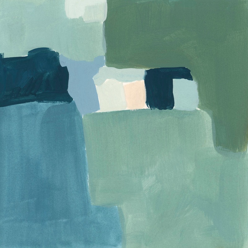Teal and Sage II by Victoria Barnes – Wrapped Canvas Painting Orren Ellis Size: 36″ H x 36″ W