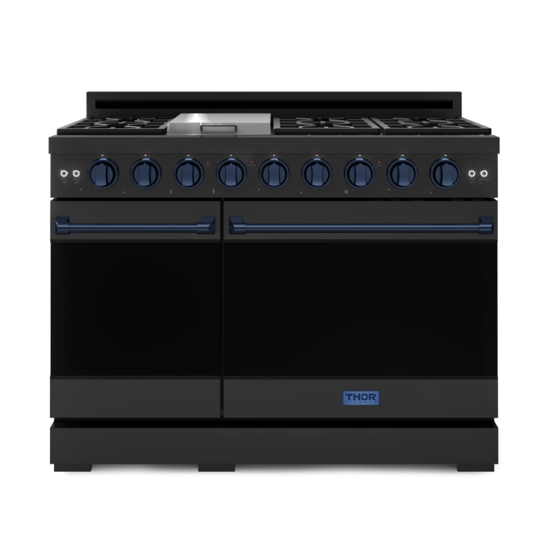 Thor Kitchen RSG48EBLPBLU 48 Inch Professional Lp Range With Pro-Style Knobs In Black/Blue Gordon Ramsay Series – Rsg48Eblp-Blu