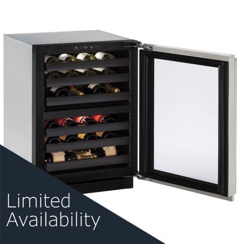 U-Line U3024ZWCS00B 3024zwc 24″ Dual-zone Wine Refrigerator With Stainless Frame Finish and Field Reversible Door Swing (115 V/60 Hz Volts /60 Hz Hz)