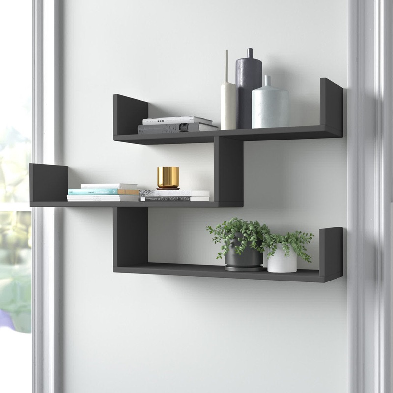 Ramage 3 Piece Accent Shelf Mercury Row Finish: Anthracite
