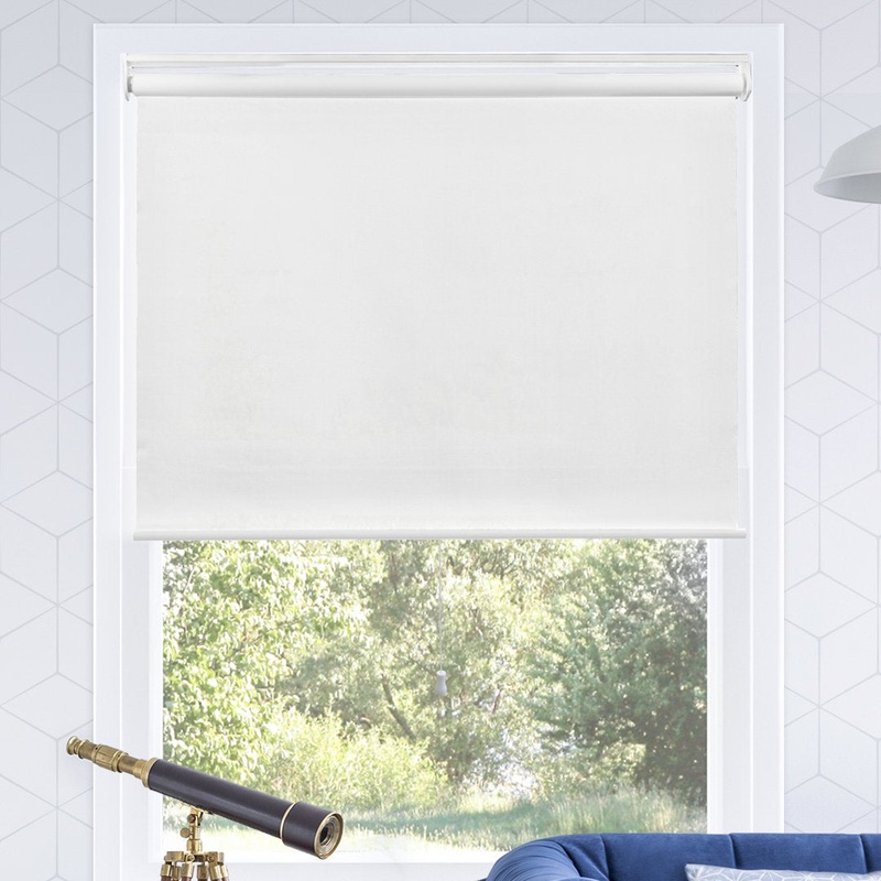 Shaunna Snap-N’-Glide Cordless Room Darkening Roll-up Shade Symple Stuff Color: Urban White Blind Size: 65″W x 72″L