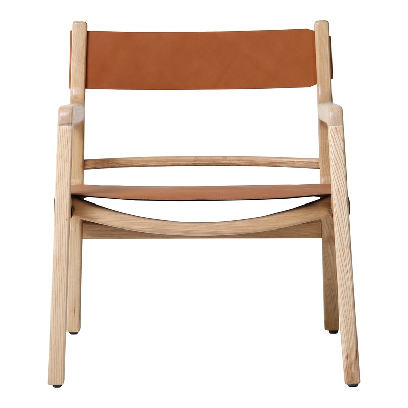Urban Minimalist Leather Slung Stool