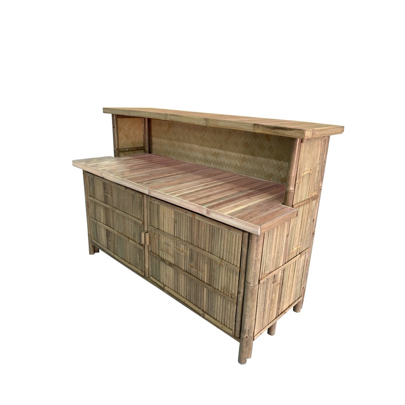 Bamboo Bar Counter With Door, 24″w X 64″l X 44″h MGP