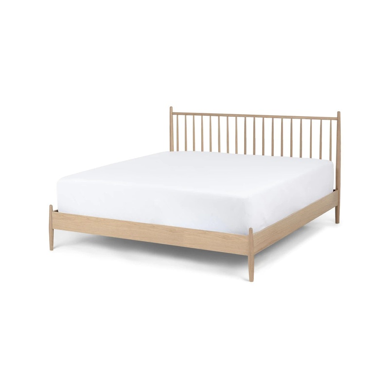 Lenia White Oak Bed-King