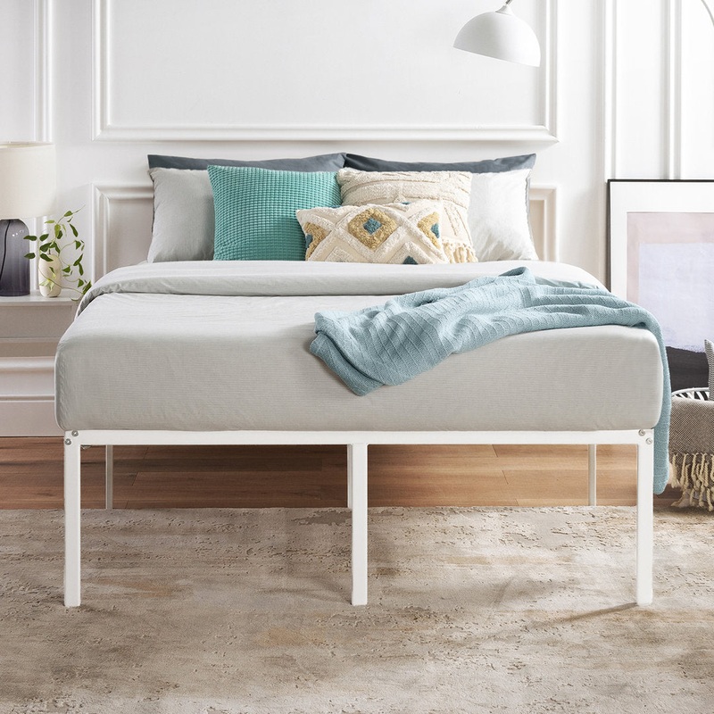 Messancy Platform Bed Frame Alwyn Home Color: White Size: Queen
