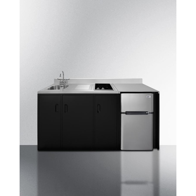 Summit CK72ADASINKL 72″ Wide All-In-One Kitchenette, Ada Counter Height