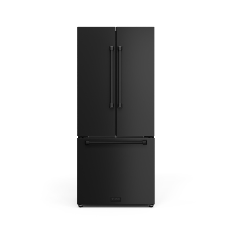 Thor Kitchen RF3017FFD00 30 Inch 17.7 Cu Ft French Door Counter Depth Refrigerator With Ice Maker In Black Gordon Ramsay Series – Rf3017Ffd00