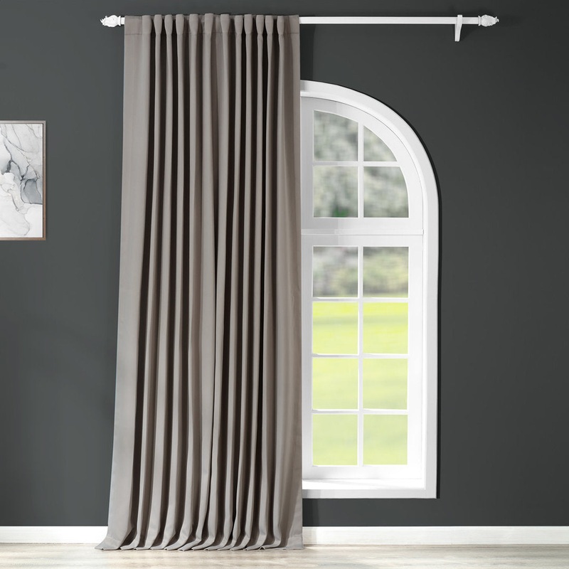 Aldreda Extra Wide Solid Rod Pocket Room Darkening Curtains – Single Panel Drapes Alcott Hill Curtain Color: Neutral Grey Size per Panel: 100″ W x 84″ L