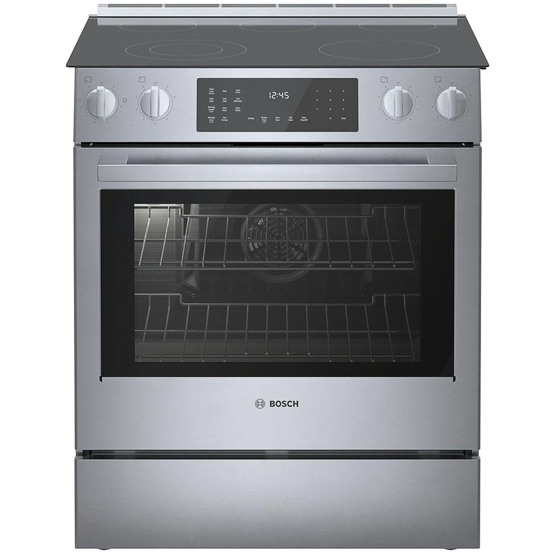 Bosch HEI8056U 800 Series, Electric slide-in range, 30”, Stainless steel