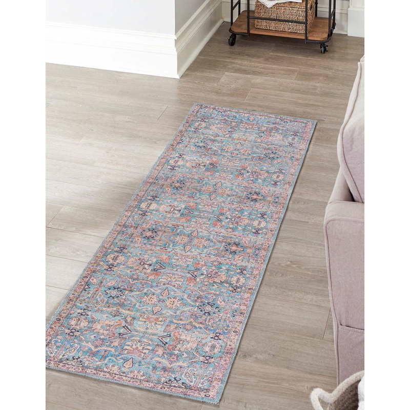 Enger Blue Area Rug Mistana Rug Size: Runner 2’7″ x 14′