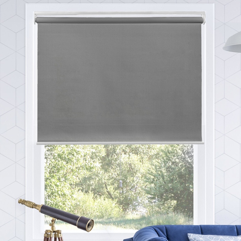 Shaunna Snap-N’-Glide Cordless Room Darkening Roll-up Shade Symple Stuff Color: Urban Gray Blind Size: 29″W x 72″L