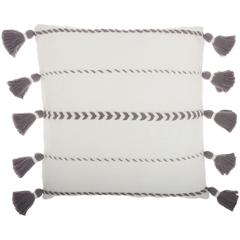 Square Pillow Cover & Insert Mina Victory Color: Gray