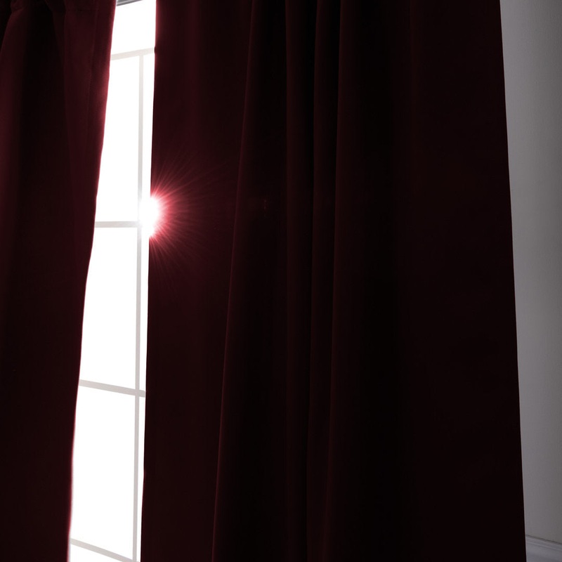 Bantam Solid Blackout Thermal Rod Pocket Curtain Panels (Set of 2) Ebern Designs Curtain Color: Cardinal Red Size per Panel: 52″ W x 108″ L