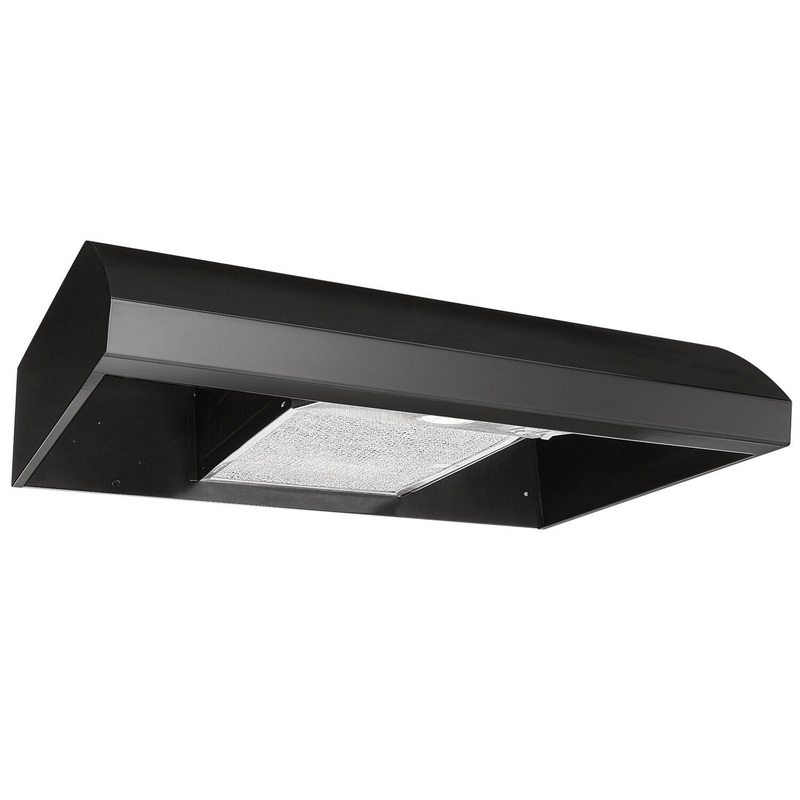 Broan BXT130BL Broan 30-Inch 4-Way Convertible Under-Cabinet Range Hood, 270 Max Cfm, Black