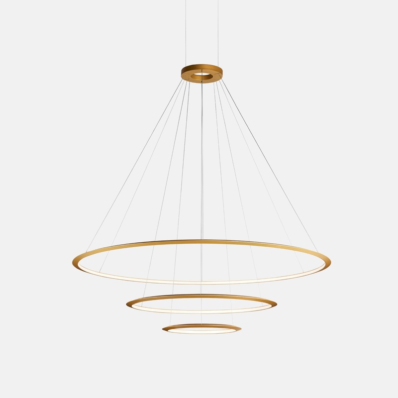 Circular Three Ring Pendant Light