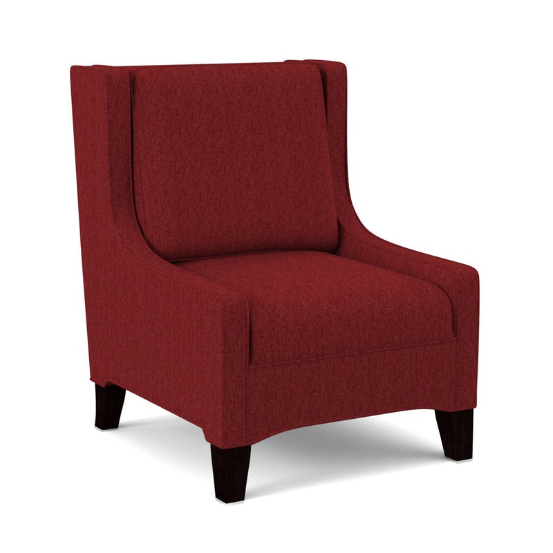 Lucy 26″ W Slipper Chair Edgecombe Furniture Body Fabric: Dorset Cherry