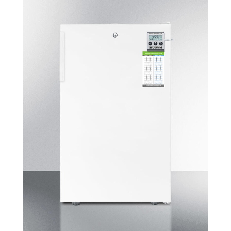 Summit FS407LMED 20″ Wide Counter Height All-Freezer With High Temperature Alarm, Lock, And Hospital Grade Cord