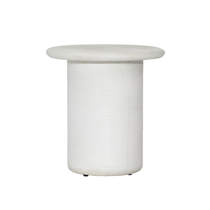 Timeless Elegance Side Table – Off-White