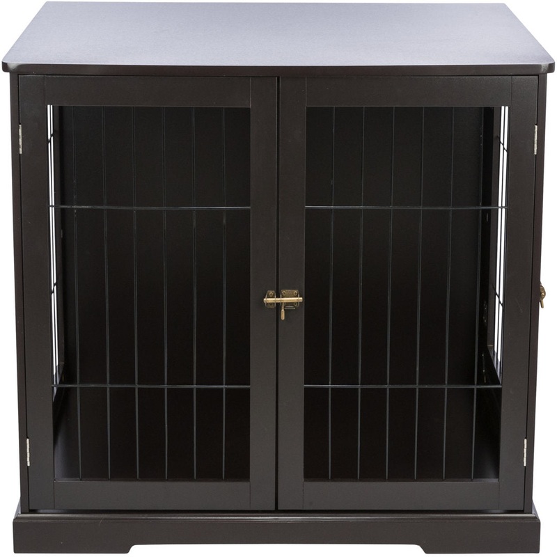 TRIXIE Indoor Dog Crate, Wooden Crate Table for Dogs, Dog Kennel, Perfect in Any Room TRIXIE Color: Espresso Brown Size: 29.6″ H x 38.7″ W x 27″ D