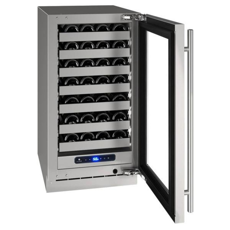 U-Line UHWC518SG51A Hwc518 18″ Wine Refrigerator With Stainless Frame Finish and Left-hand Hinge Door Swing and Lock (115 V/60 Hz)