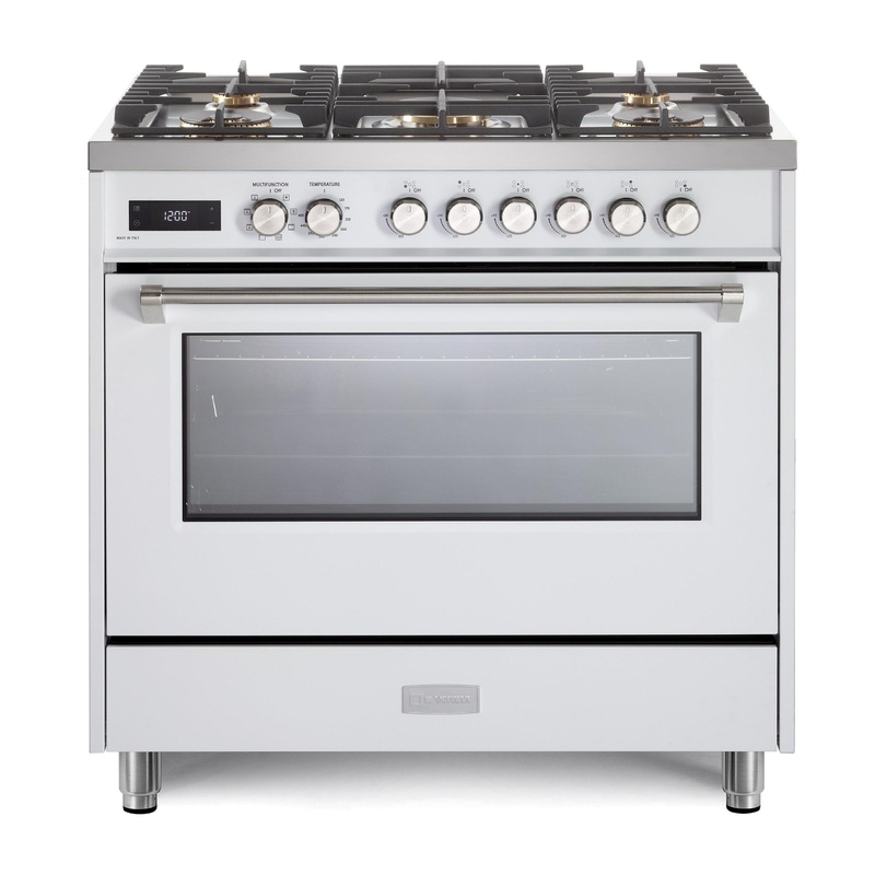 Verona VUFSGE365W Verona Ultima 36″ Dual Fuel Range – White