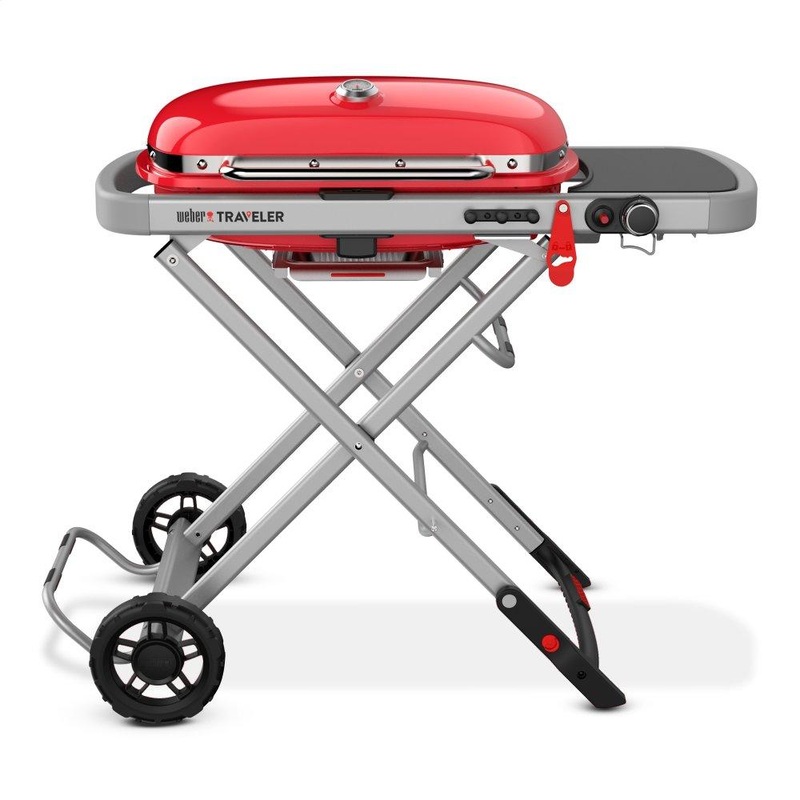 9030001 Weber Traveler Portable Gas Grill – Red