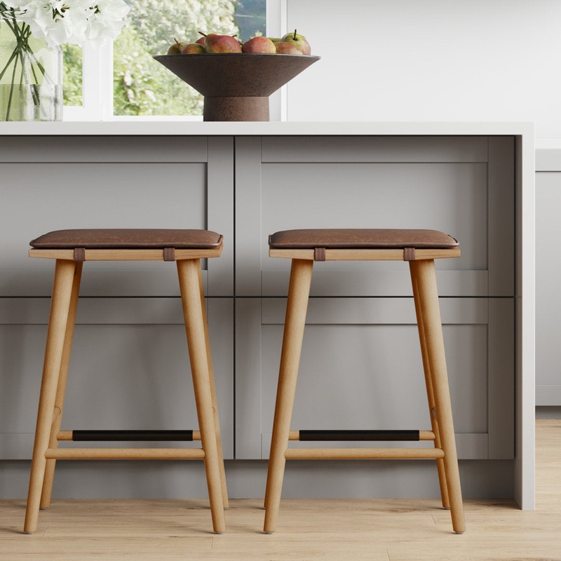 Bryseida 24″ Counter Stool (Set of 2) Wade Logan