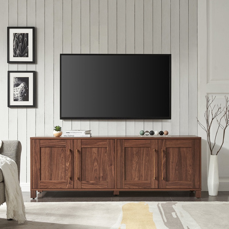 Chabot TV Stand for TVs up to 78″ Latitude Run Color: Walnut