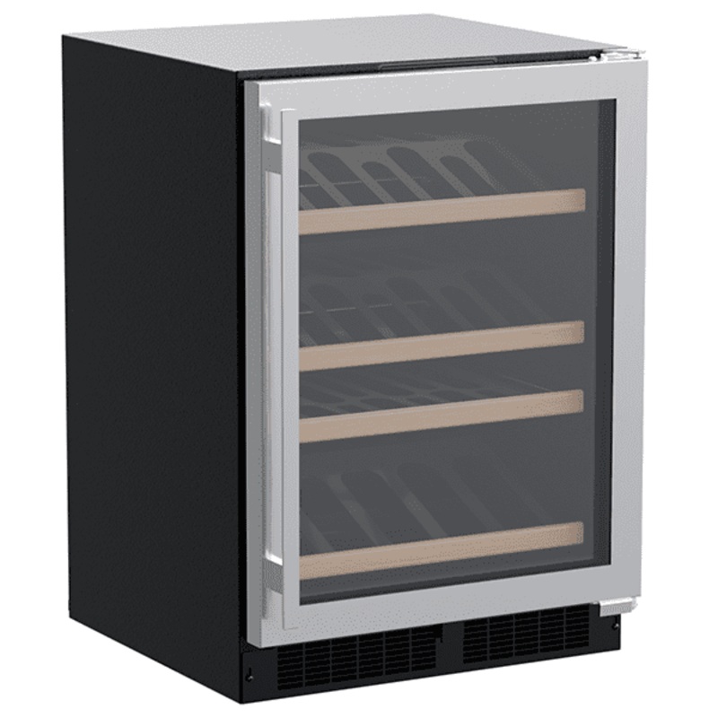Marvel MLWC224SG01A 24-In Built-In High-Efficiency Single Zone Gallery Display Wine Refrigerator With Door Style – Stainless Steel Frame Glass