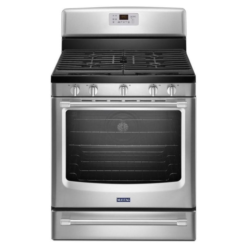 Maytag MGR8700DB 30-inch Wide Gas Range with Convection and Power Burner – 5.8 cu. ft.