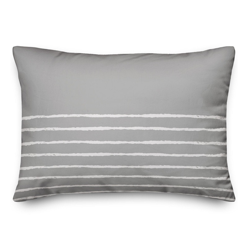 Aezaz Rectangular Pillow Cover & Insert Breakwater Bay Color: Gray/White