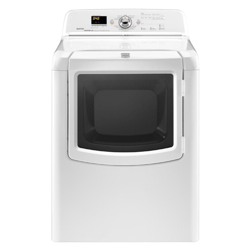 Maytag MEDB850WQ Bravos Electric Dryer with Steam-Enhanced Cycle