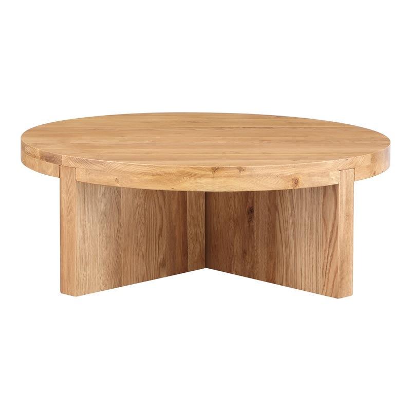 Nature’s Harmony Round Oak Coffee Table