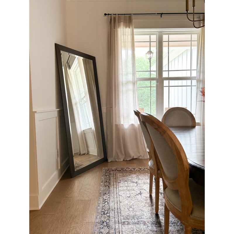 Shmuel Wood Framed with Safety Backing Ideal for Bathroom / Vanity Mirror Wade Logan Size: 34″ x 44″ Finish: Dovetail Gray