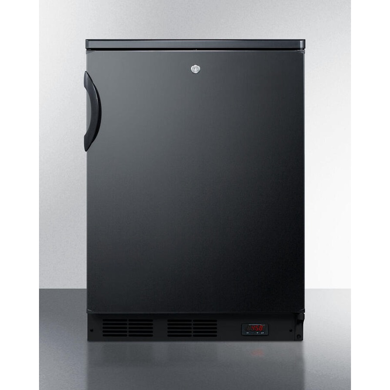 Summit FF7LBLBIPUB Commercially Approved Built-In Undercounter Craft Beer Pub Cellar With Digital Thermostat In Black Finish
