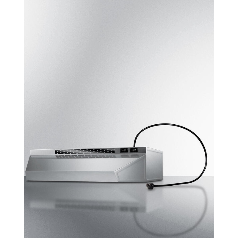 Summit H1620PTCRDSS 20″ Under Cabinet Convertible Range Hood With Plug