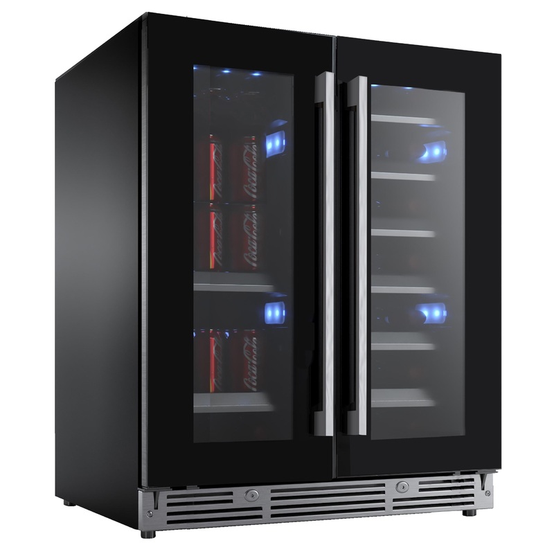 Xo Appliance XOU30BWDDGB 30″ Beverage/Wine Double Door Black Glass Finish