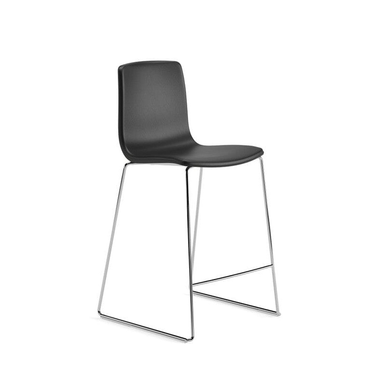 Aava 02 Polypropylene Counter & Bar Stool With Front Upholstered