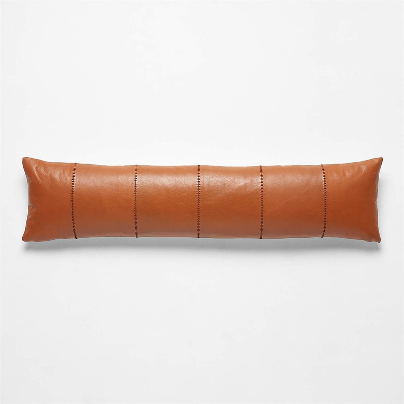 Artigo Brown Leather Pillow-48″x12″