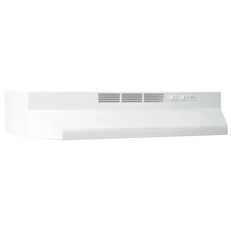 Broan BUEZ130WW Broan 30-Inch Ductless Under-Cabinet Range Hood W/ Easy Install System, White