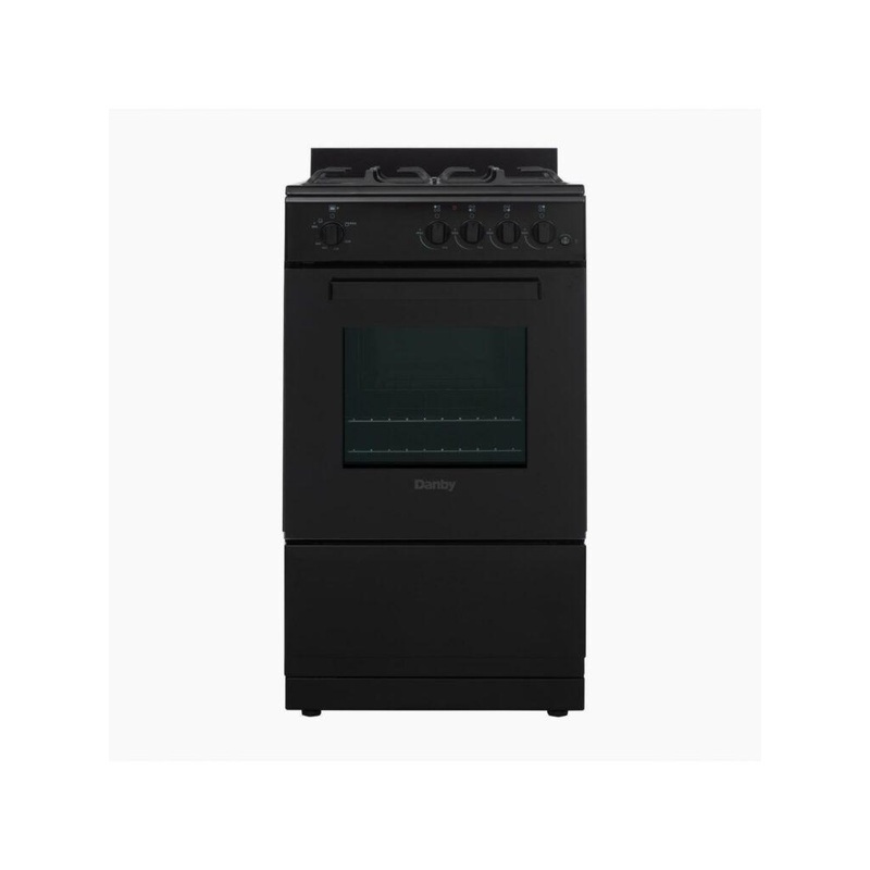 DR20V1BGLP Danby 20″ Wide Gas Range in Black ()