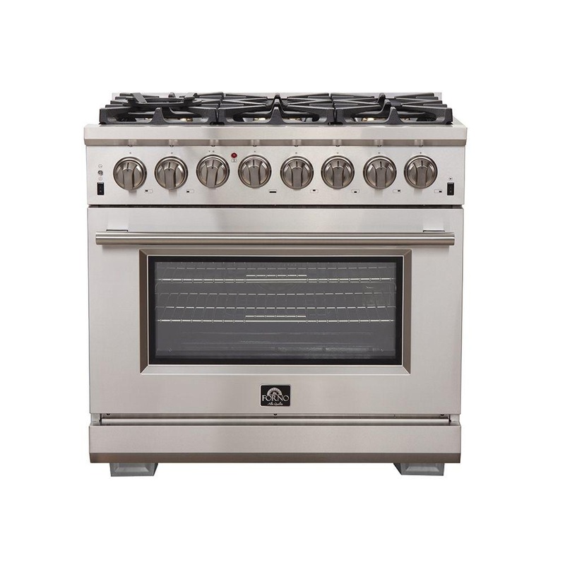 Forno FFSGS618736 Forno Capriasca 36″ Freestanding Dual Fuel Range