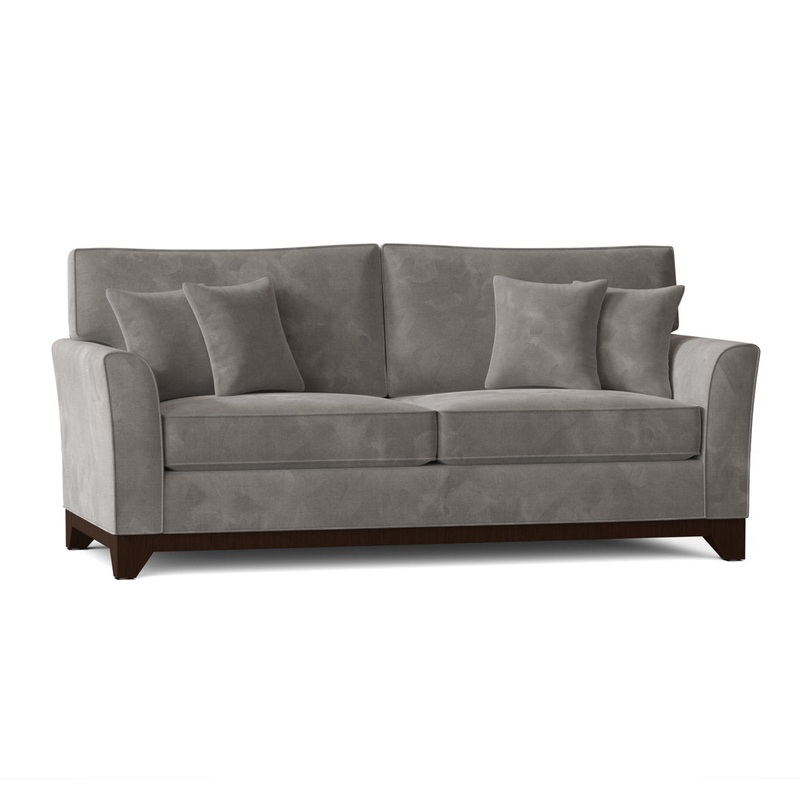 Lexi Flared Arm Sofa Poshbin Leg Color: Walnut Size: Standard Body Fabric: Klein Emerald