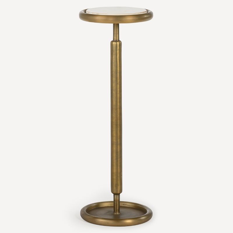 Marble Mixer Mini Bar Table – Brass